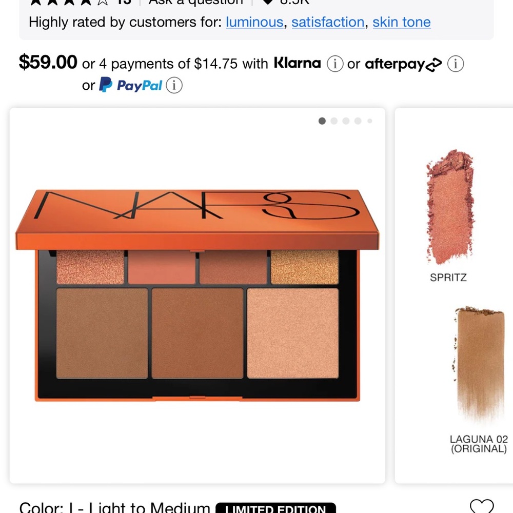 Nars palette